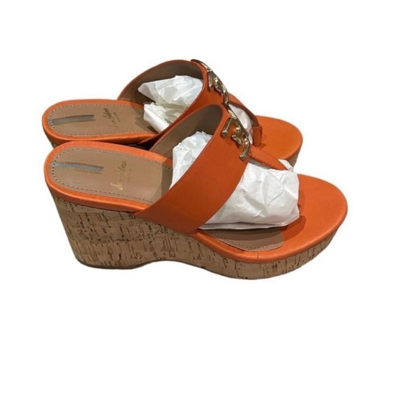 SandaIs Sam Edelman women size 7 m color orange - Picture 1 of 4